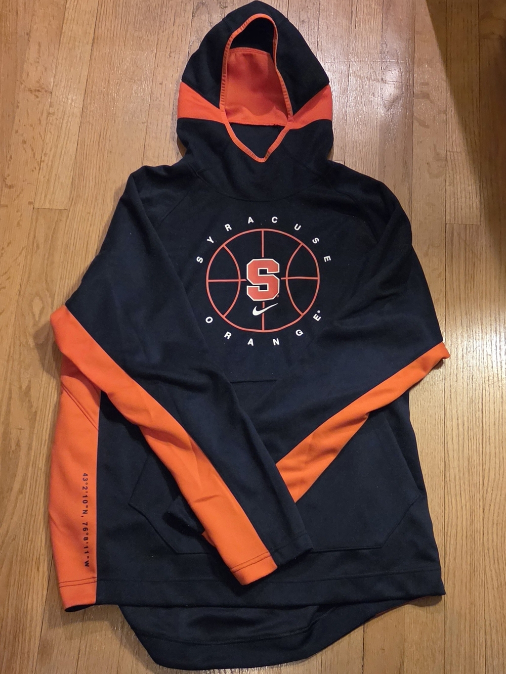 Nike Navy and Orange Syracuse Basketball Hoodie